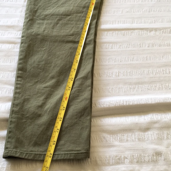 H&M Olive  Green Slim Leg Pants Distressed/Imperfect - Picture 7 of 10